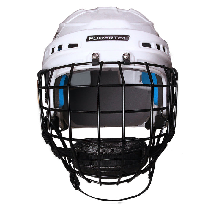 V3.0 CASQUE DE JOUEUR  DE HOCKEY AVEC GRILLE POWERTEK - SENIOR