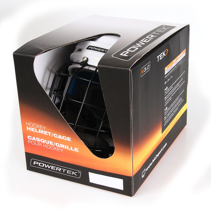 V3.0 CASQUE DE JOUEUR  DE HOCKEY AVEC GRILLE POWERTEK - SENIOR