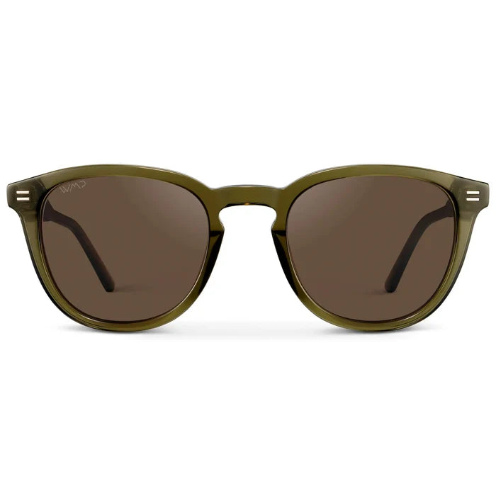 Dark Moss Green / Brown Lens