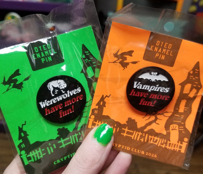 Werewolves Have More Fun dyed black ENAMEL PIN