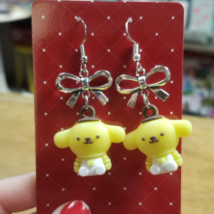 Yellow Dog EARRINGS by Skullduggery Studio