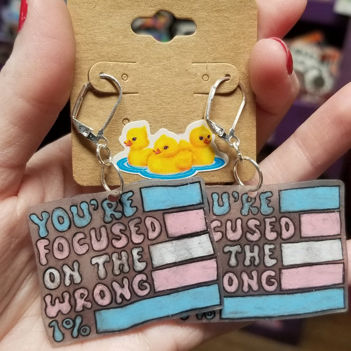 You're Focused On The Wrong 1% EARRINGS by ThEm's