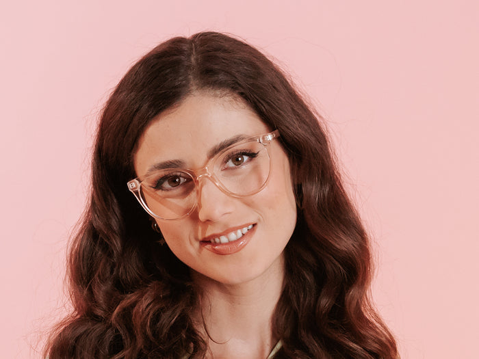 Zero Glasses 'Millie' Transparent Pink