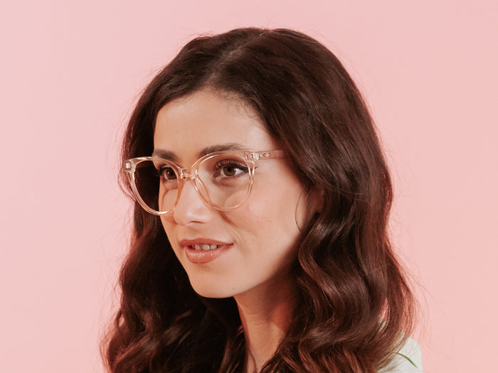 Zero Glasses 'Millie' Transparent Pink